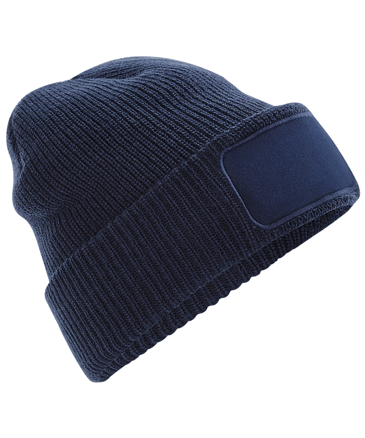 Personalised Rectangle Patch Beanie with Logo
