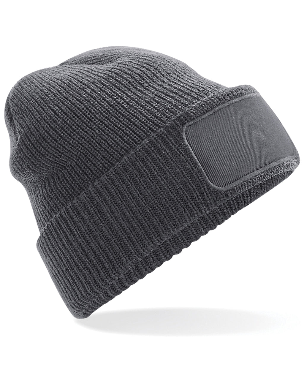 Personalised Rectangle Patch Beanie with Logo