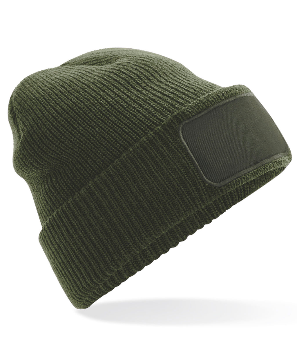 Personalised Rectangle Patch Beanie with Logo