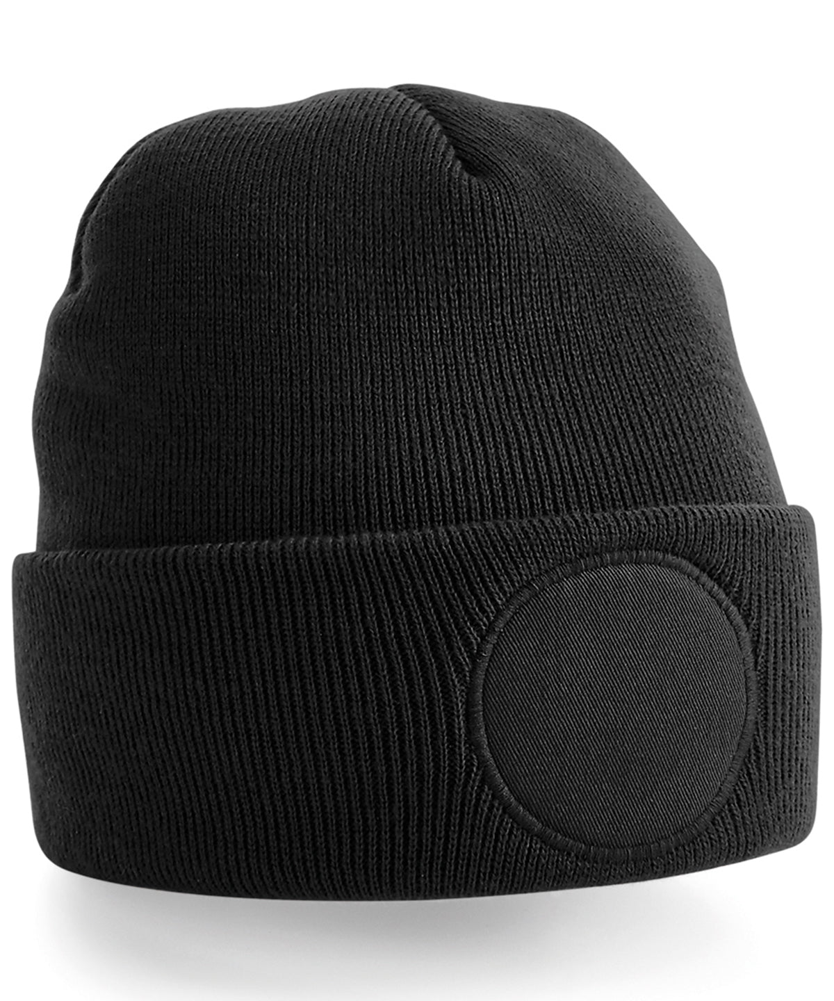 Personalised Circle Patch Beanie with Logo