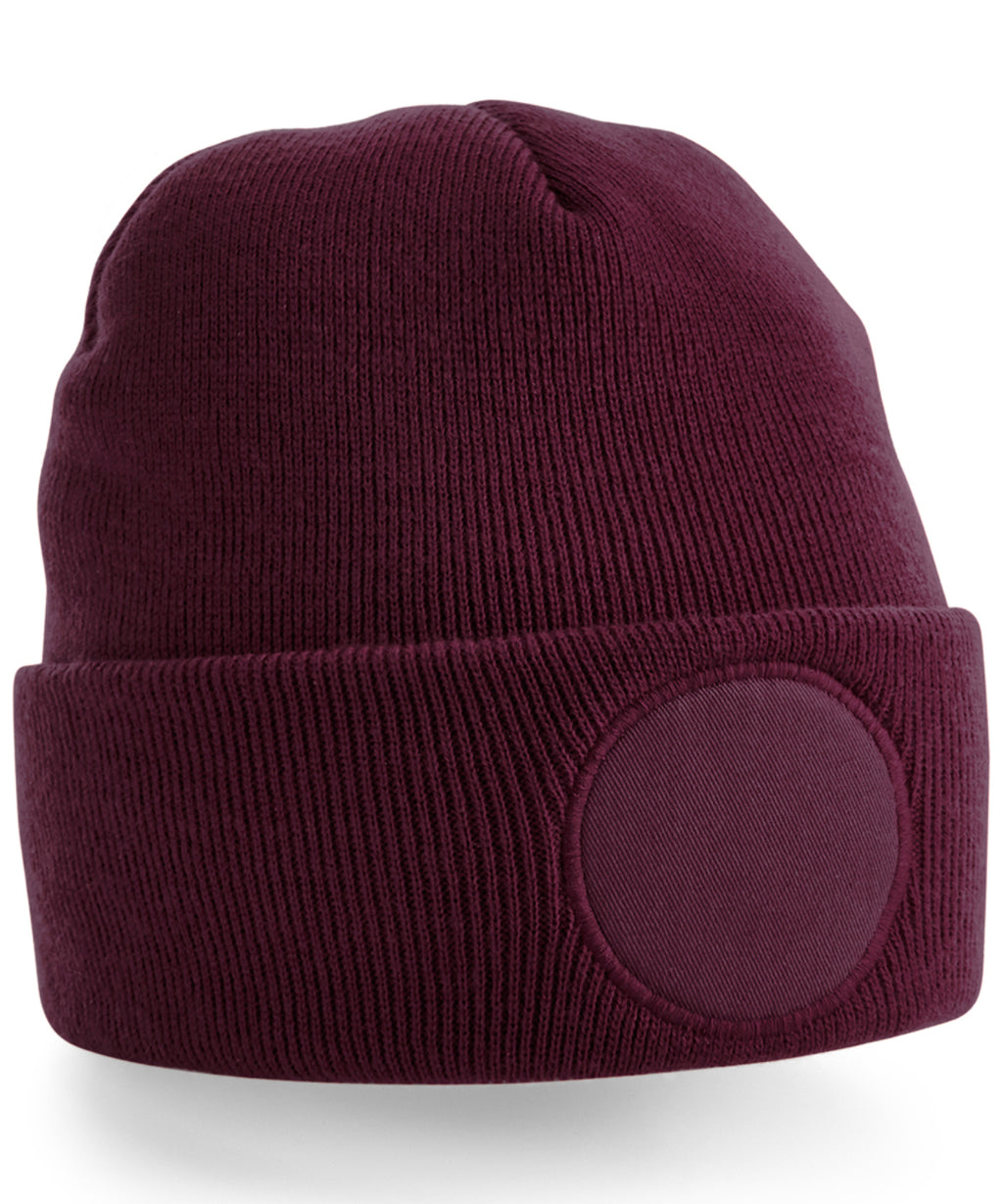 Personalised Circle Patch Beanie with Logo