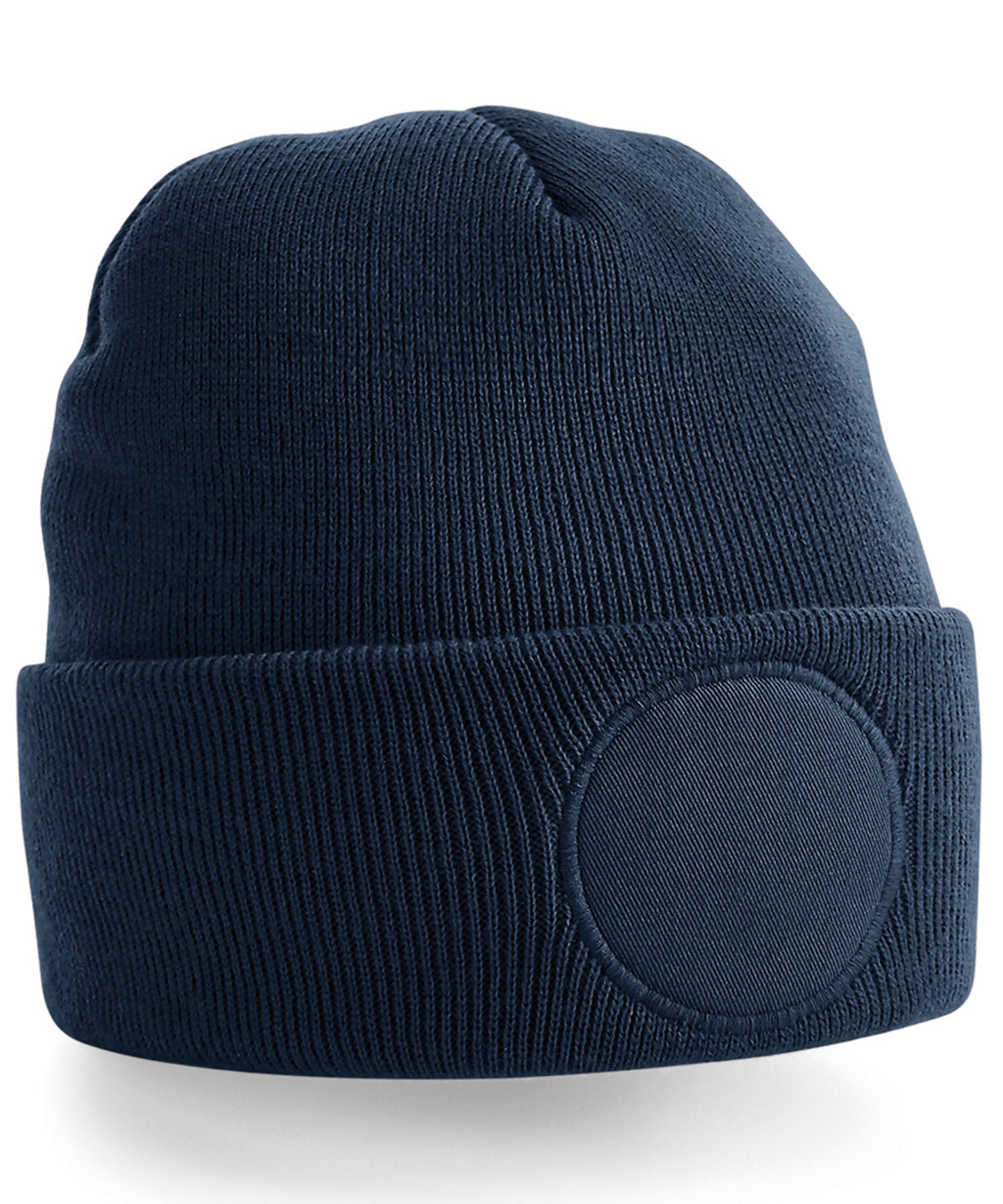 Personalised Circle Patch Beanie with Logo