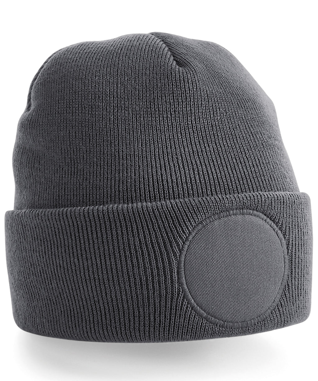 Personalised Circle Patch Beanie with Logo