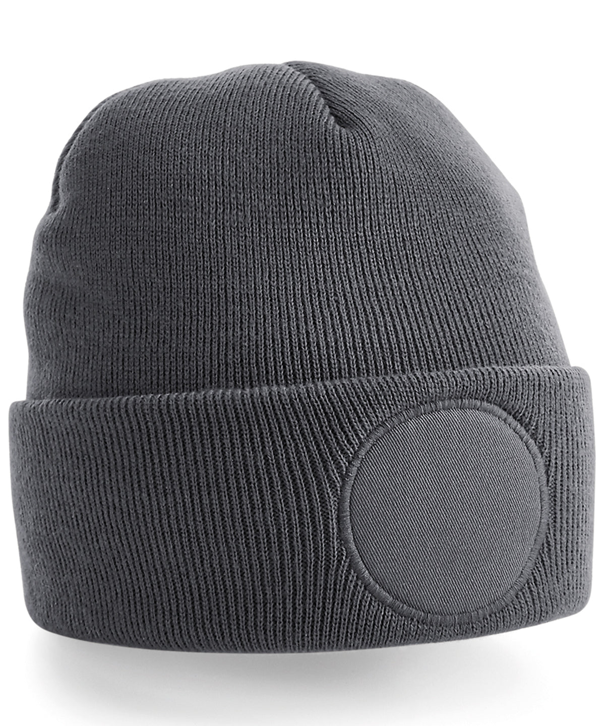 Personalised Circle Patch Beanie with Logo