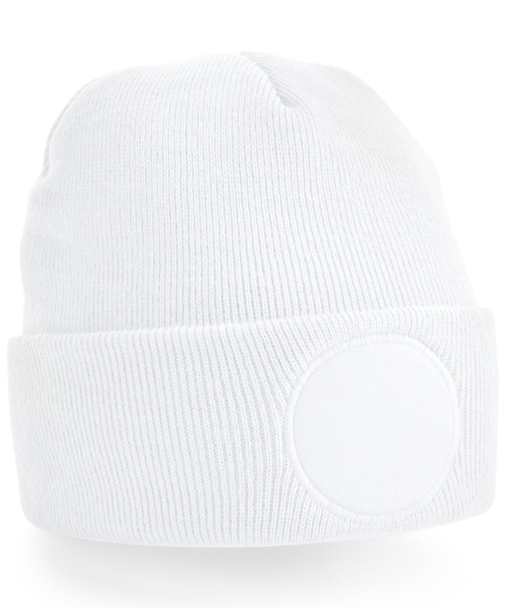 Personalised Circle Patch Beanie with Logo
