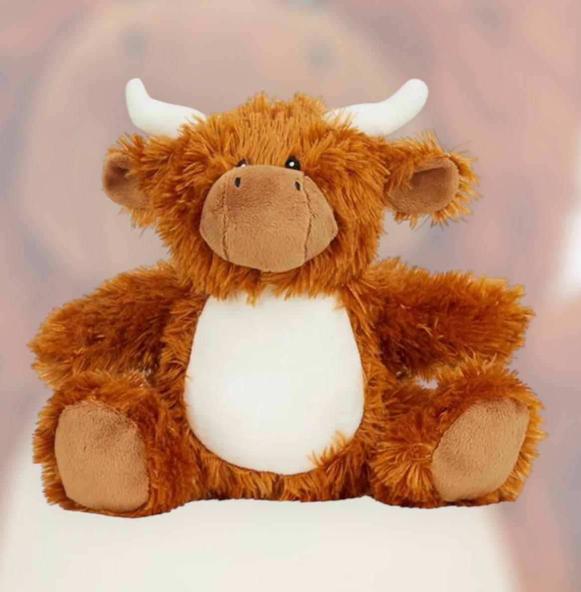 Personalised Baby Highland Cow Teddy