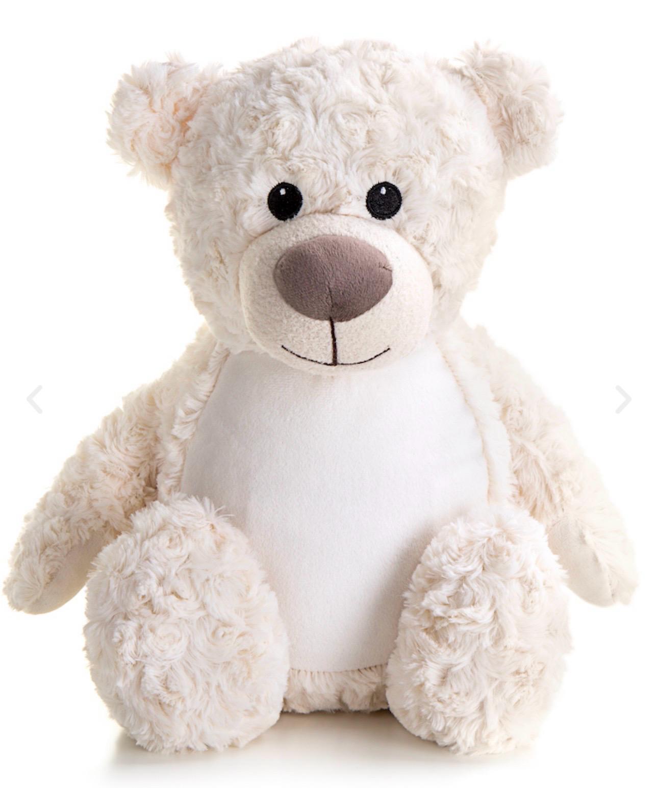 Personalised Large Fluffy Bear Teddy with Removable Belly