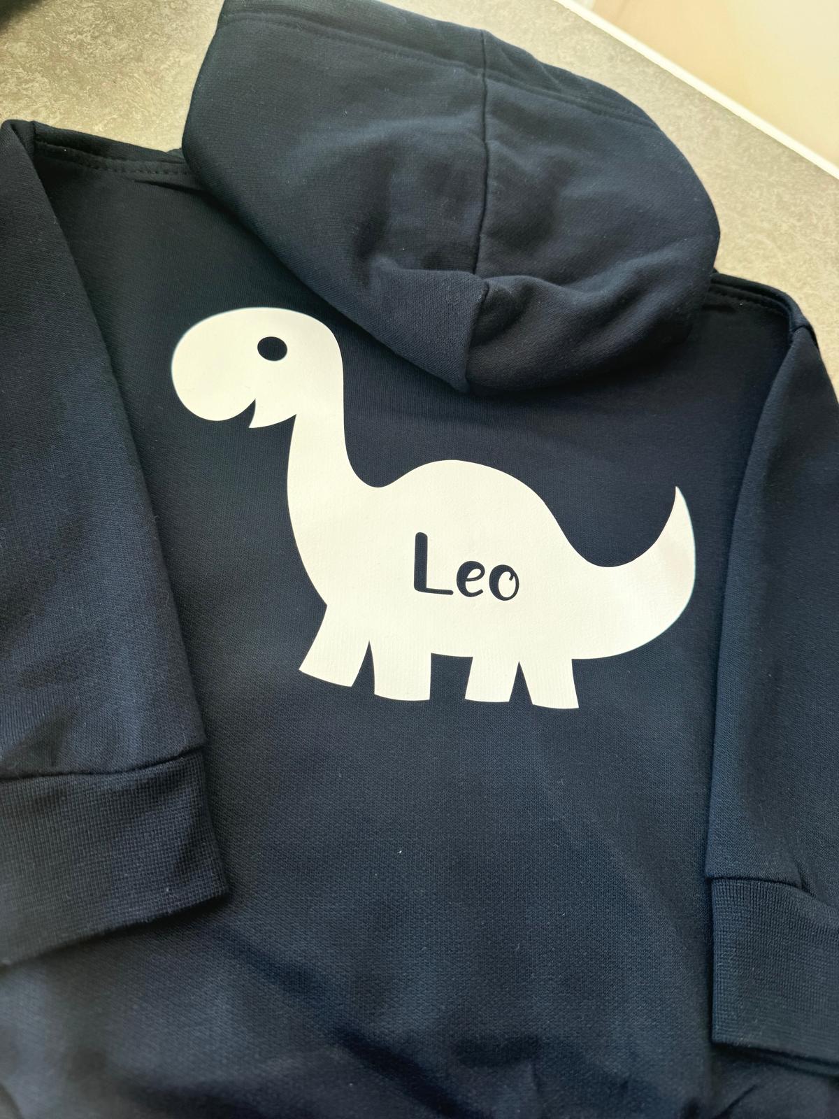 Personalised Smiley Dino Hoodie