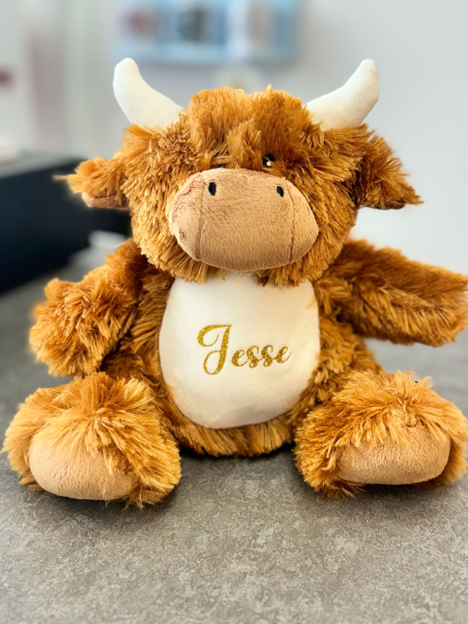 Personalised Baby Highland Cow Teddy