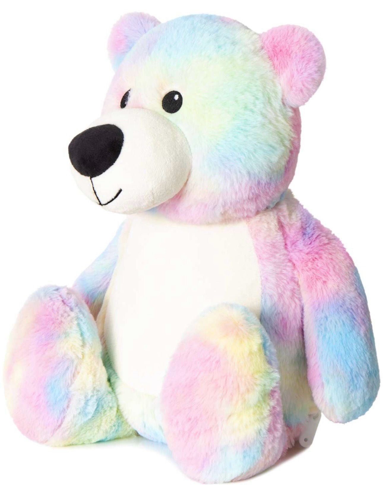 Personalised Large Tie Dye Bear Teddy with Removable Belly