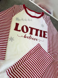 Personalised Candy Cane 'Believe' Pyjamas
