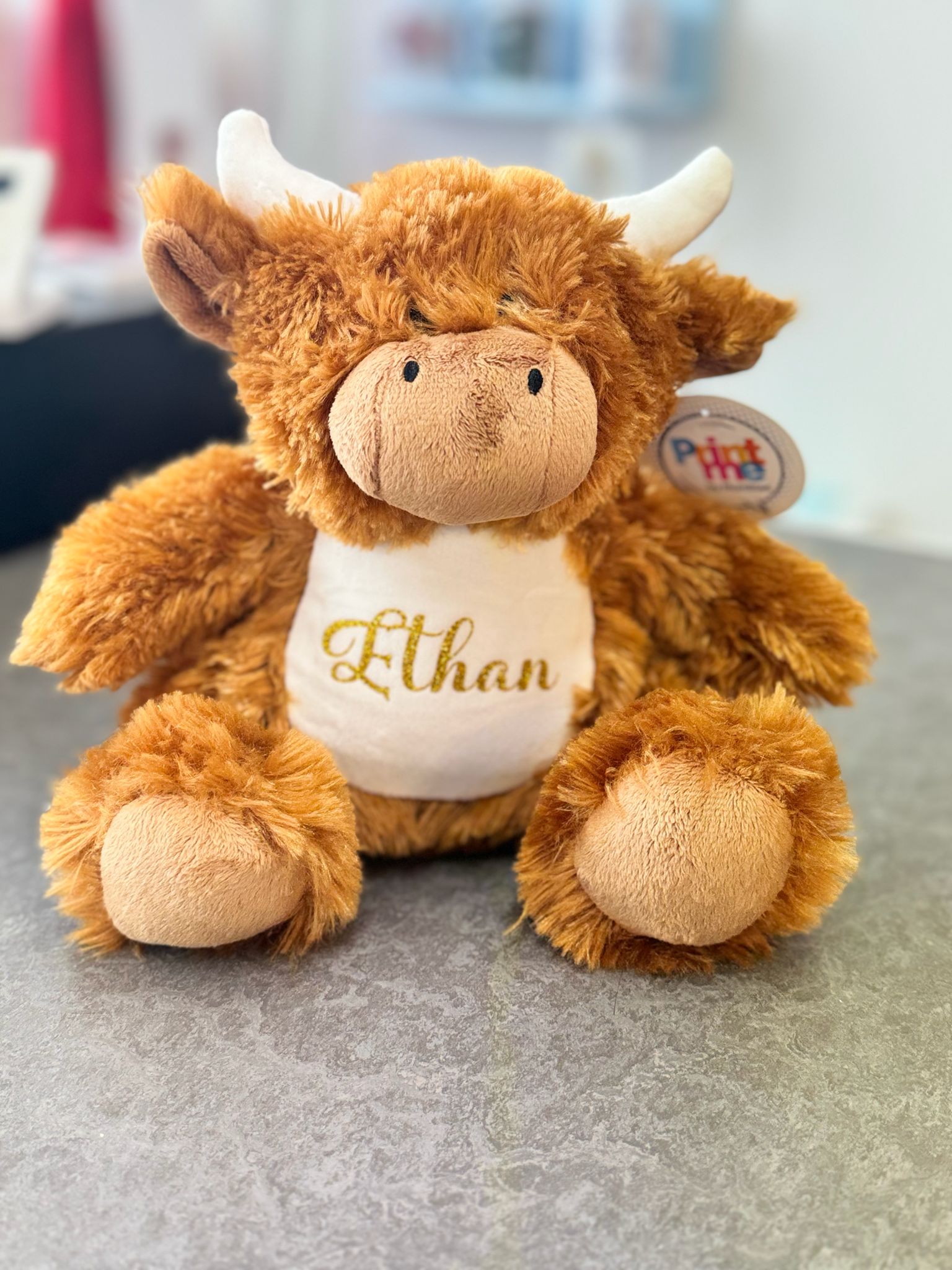 Personalised Baby Highland Cow Teddy