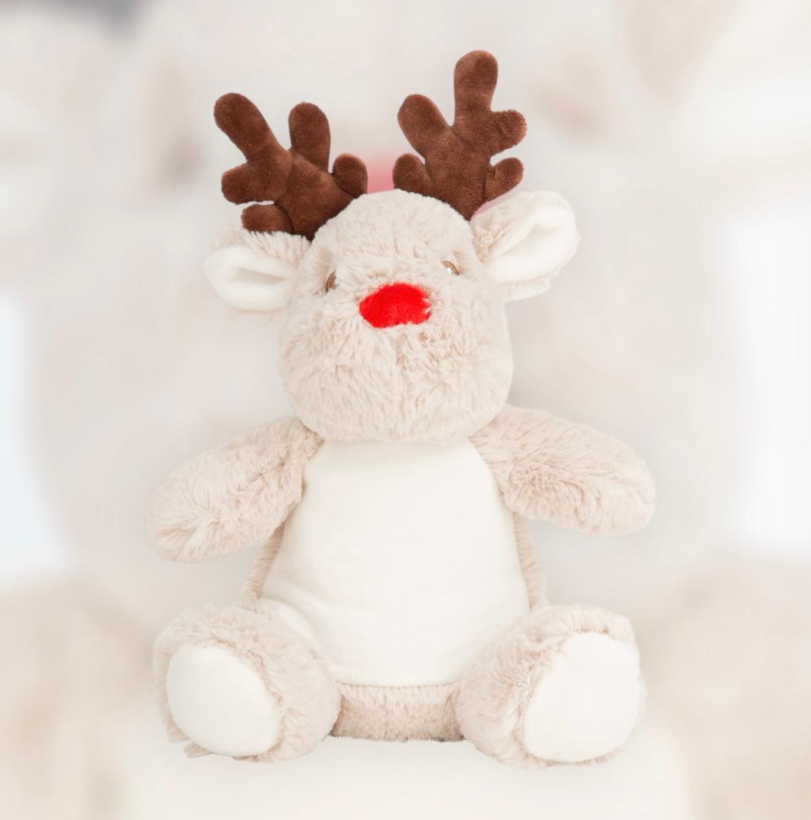 Personalised Baby Reindeer Teddy