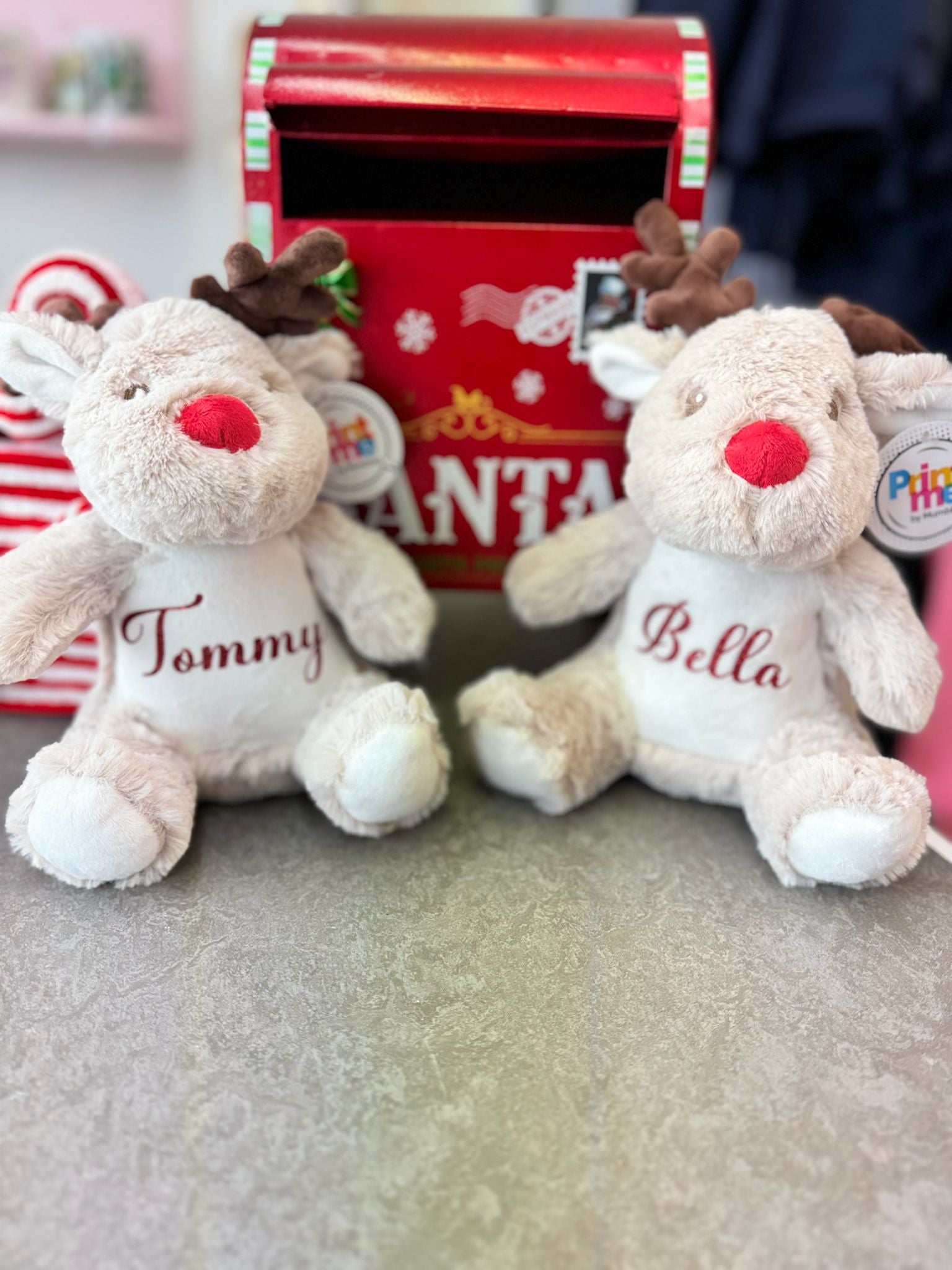 Personalised Baby Reindeer Teddy