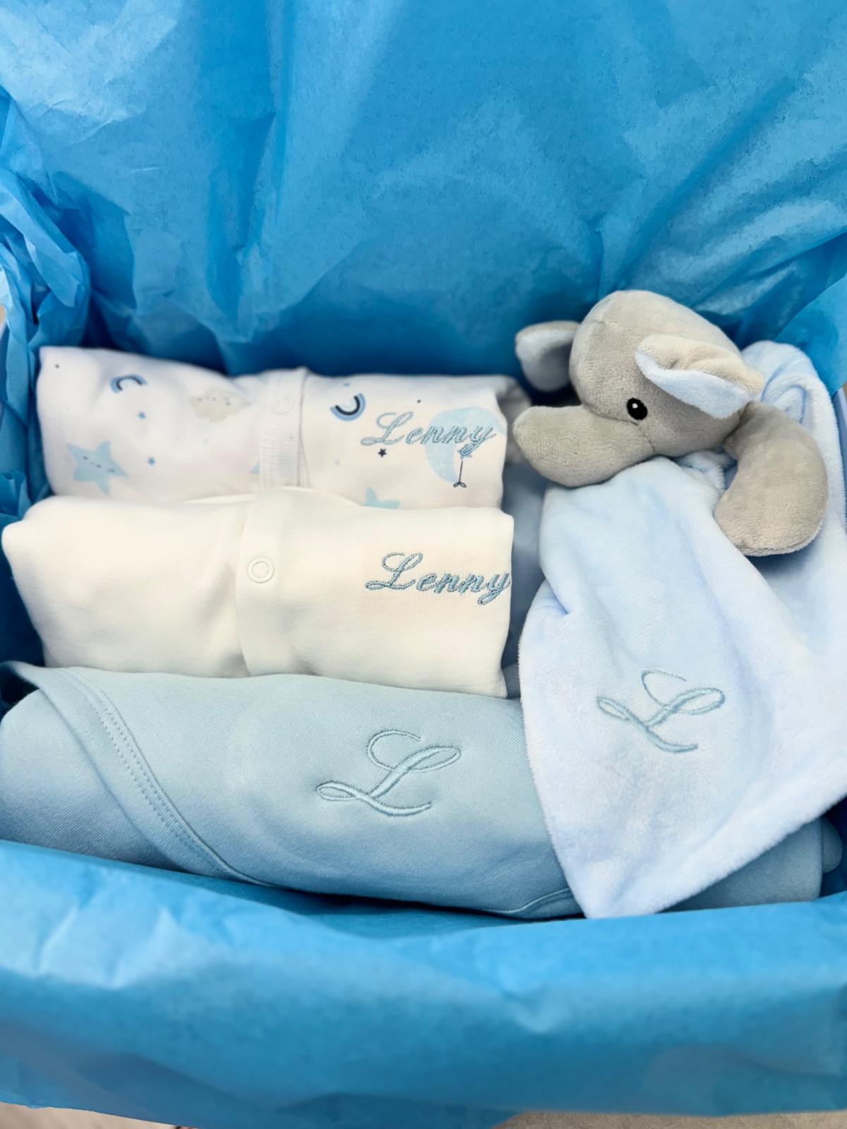 Personalised Baby Boy Gift Box